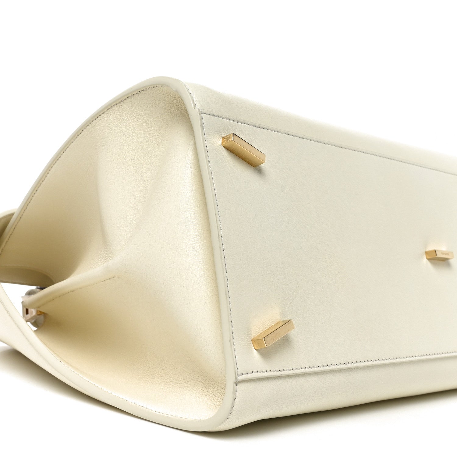 Salvatore Ferragamo Lambskin Braided Medium Hug Bag Mascarpone 8 of 9