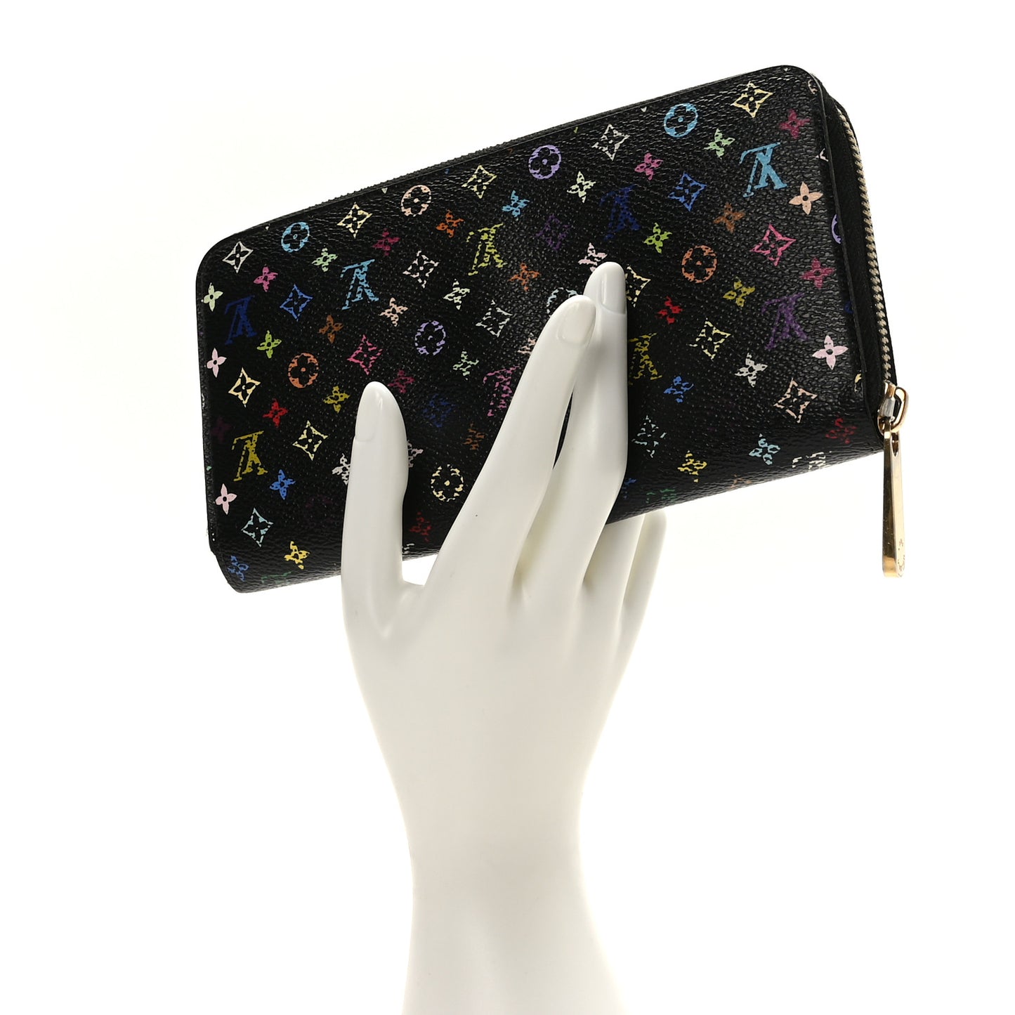 Monogram Multicolor Zippy Wallet Black Violet