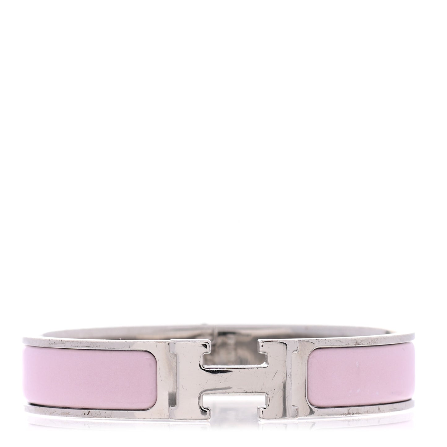 Enamel Narrow Clic Clac H Bracelet PM Rose Dragee
