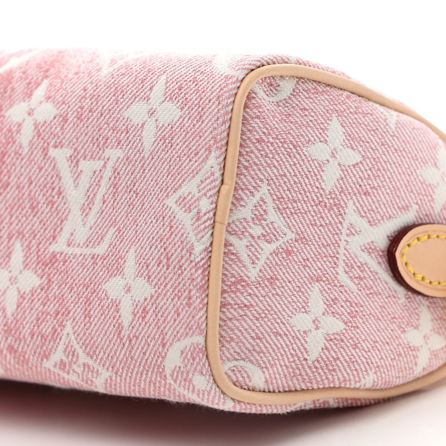 Monogram Jacquard Denim Nano Speedy Bandouliere Pink