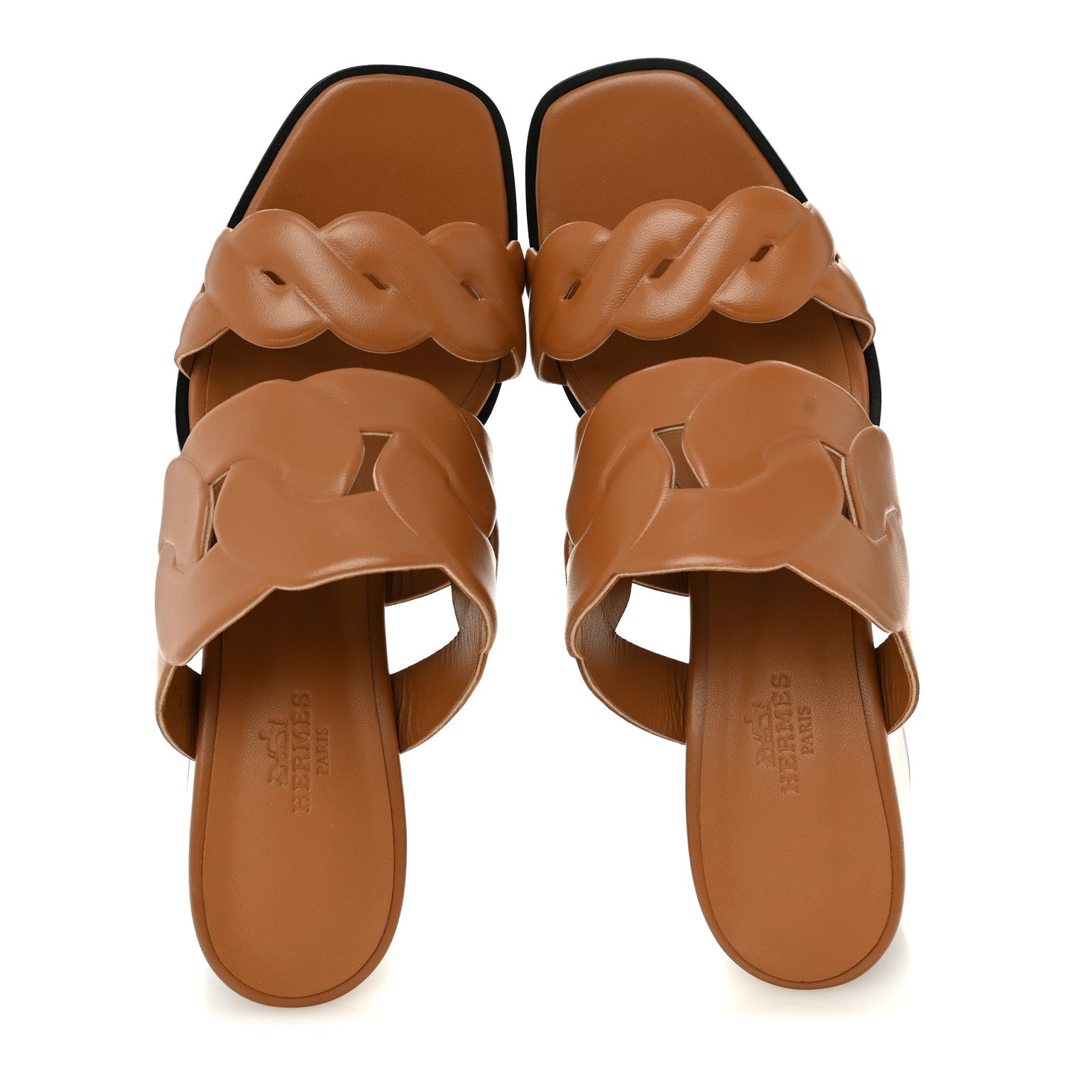 Hermes Nappa Gaby 60 Sandals 37.5 Naturel 2 of 10