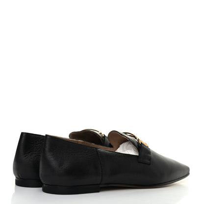 Hermes Goatskin Womens Time Loafers 35.5 Black 3 of 4