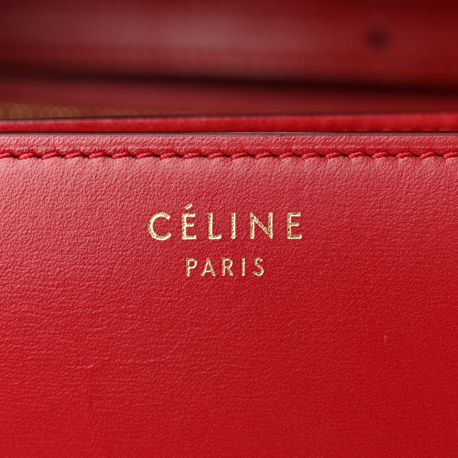 Celine Box Calfskin Medium Classic Box Flap Bag Red 6 of 11