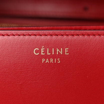 Celine Box Calfskin Medium Classic Box Flap Bag Red 6 of 11