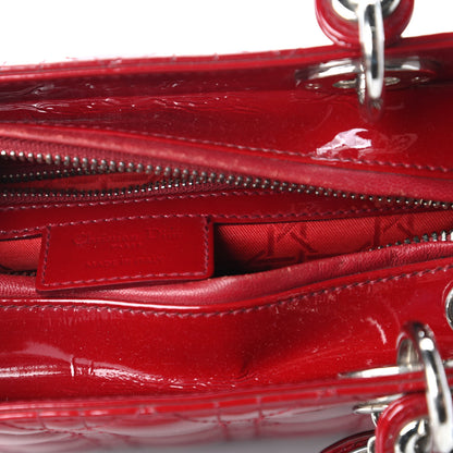 Christian Dior Patent Cannage Medium Lady Dior Red 8 of 10