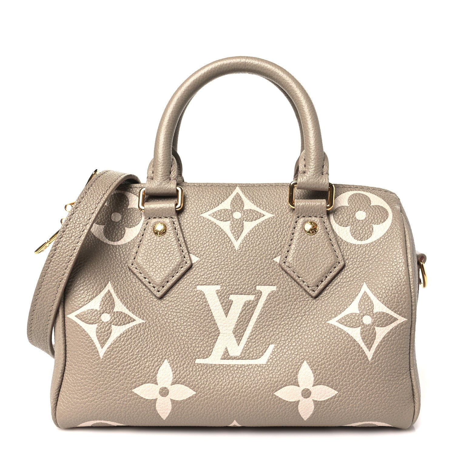 Louis Vuitton Empreinte Monogram Giant Speedy Bandouliere 20 Creme Beige 1 of 9
