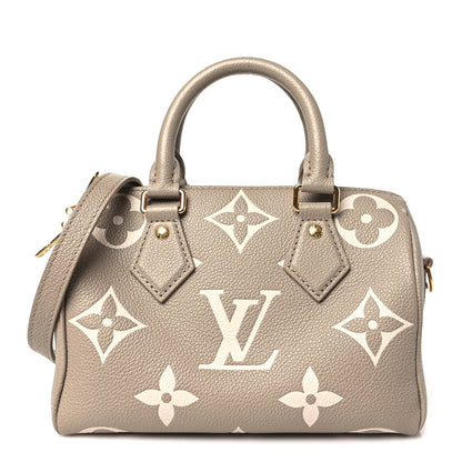 Louis Vuitton Empreinte Monogram Giant Speedy Bandouliere 20 Creme Beige 1 of 9