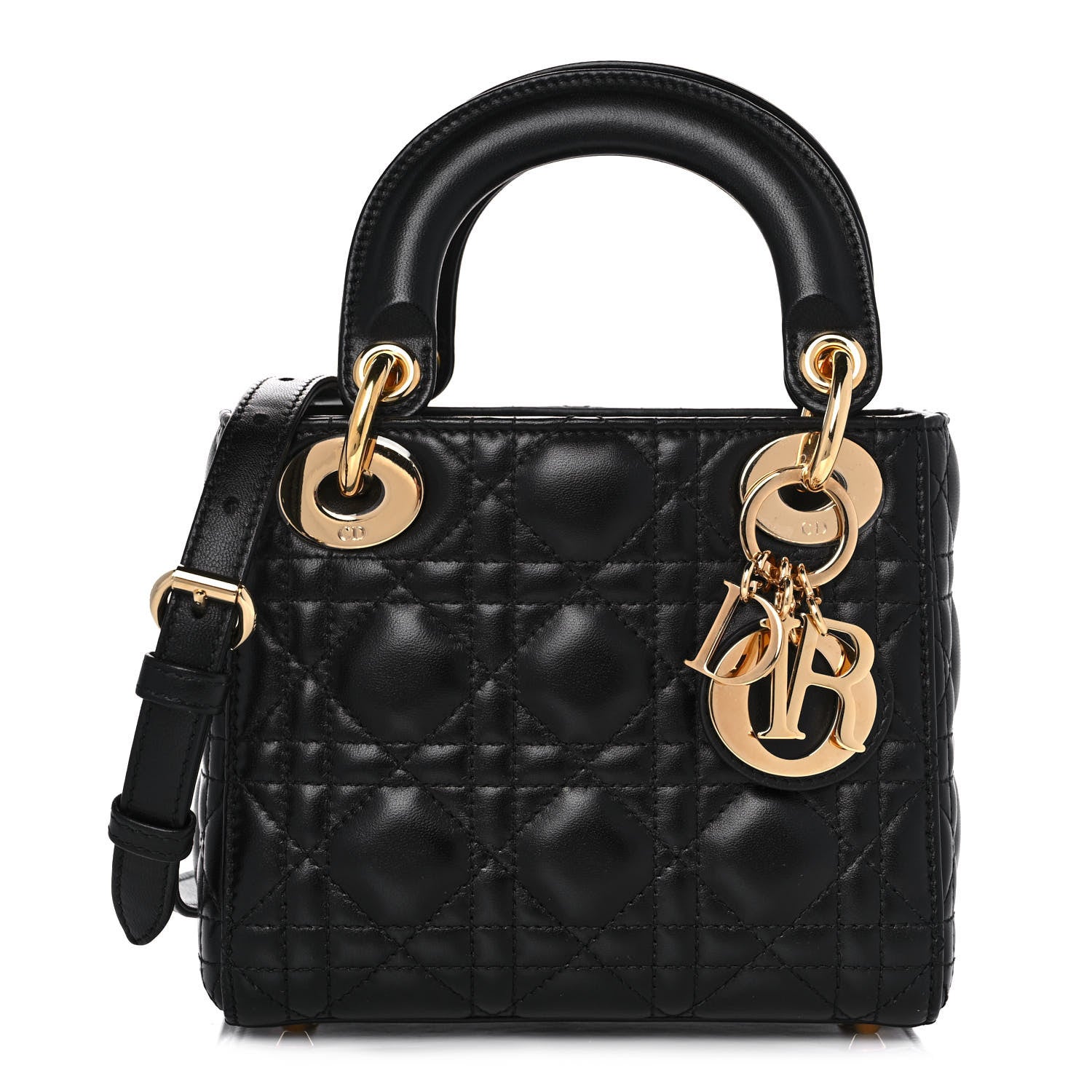 Christian Dior Lambskin Cannage Mini Lady Dior Black 1 of 21