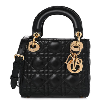 Christian Dior Lambskin Cannage Mini Lady Dior Black 1 of 21
