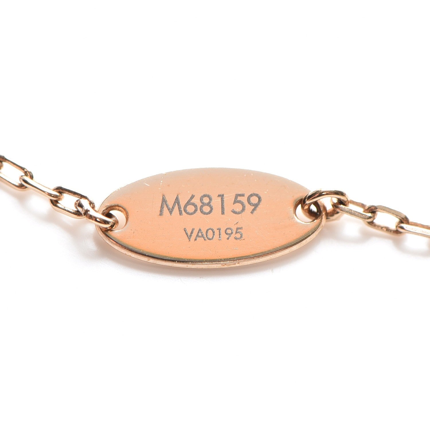 Louis Vuitton Swarovski LV and V Heart Strass Necklace Rose Gold 6 of 6