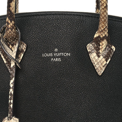Louis Vuitton Veau Cachemire Snakeskin Soft Lockit MM Black 7 of 13