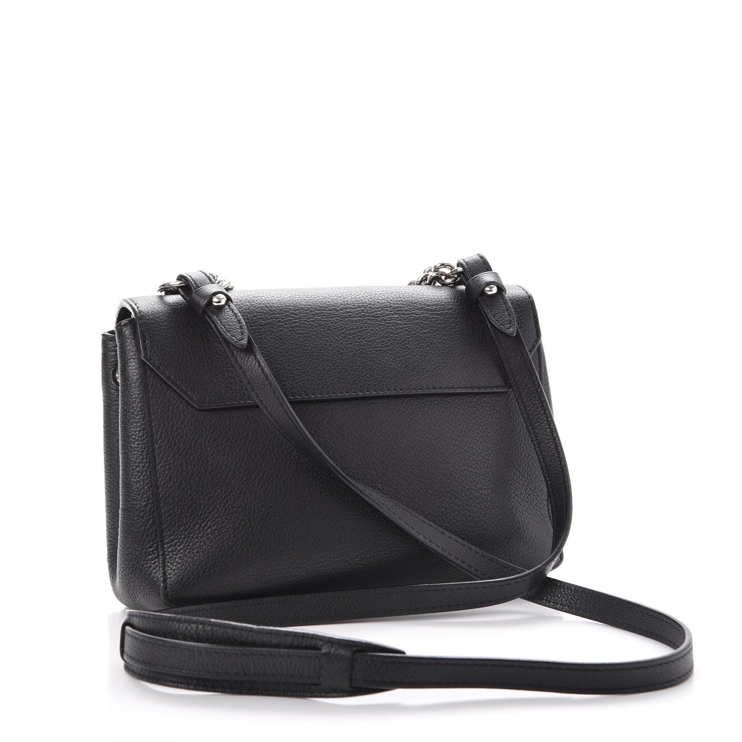 Louis Vuitton Calfskin Lockme II Chain Bag BB Black 3 of 9