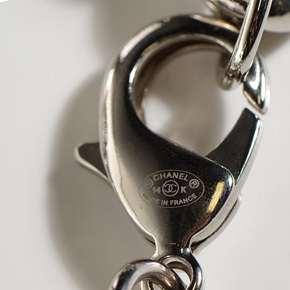 Chanel Pearl CC Padlock Necklace Silver 3 of 4