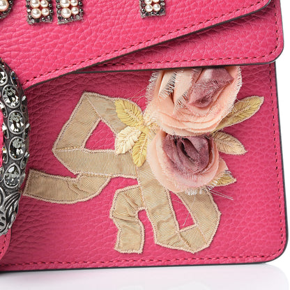 Gucci Pebbled Calfskin Embellished Guccify Small Dionysus Shoulder Bag Rosa 9 of 12