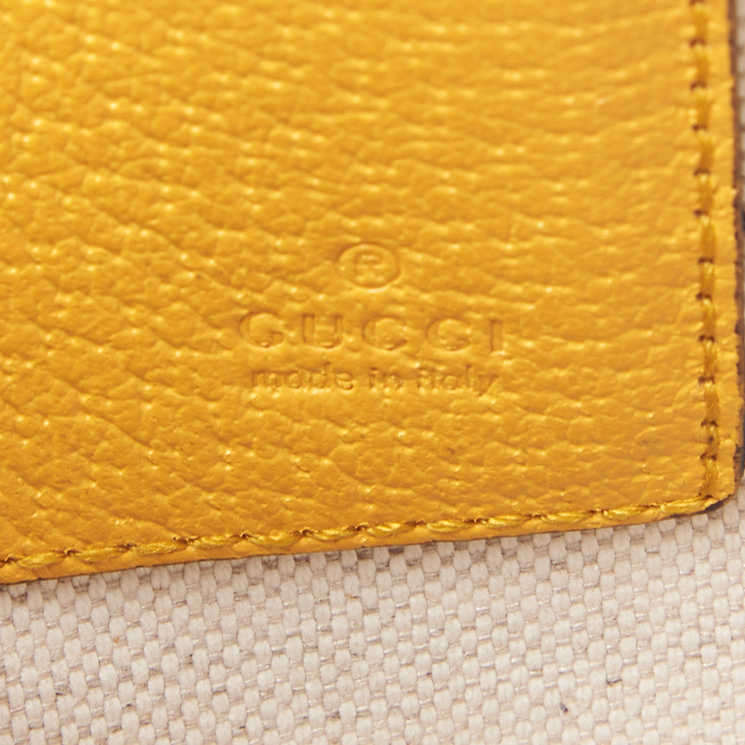 GG Supreme Monogram Neo Vintage Zip Wristlet Pouch Beige New Acero Crop