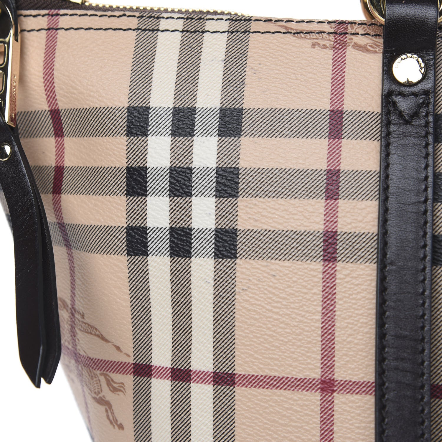 Burberry Haymarket Check Small Salisbury Tote Chocolate 9 of 9