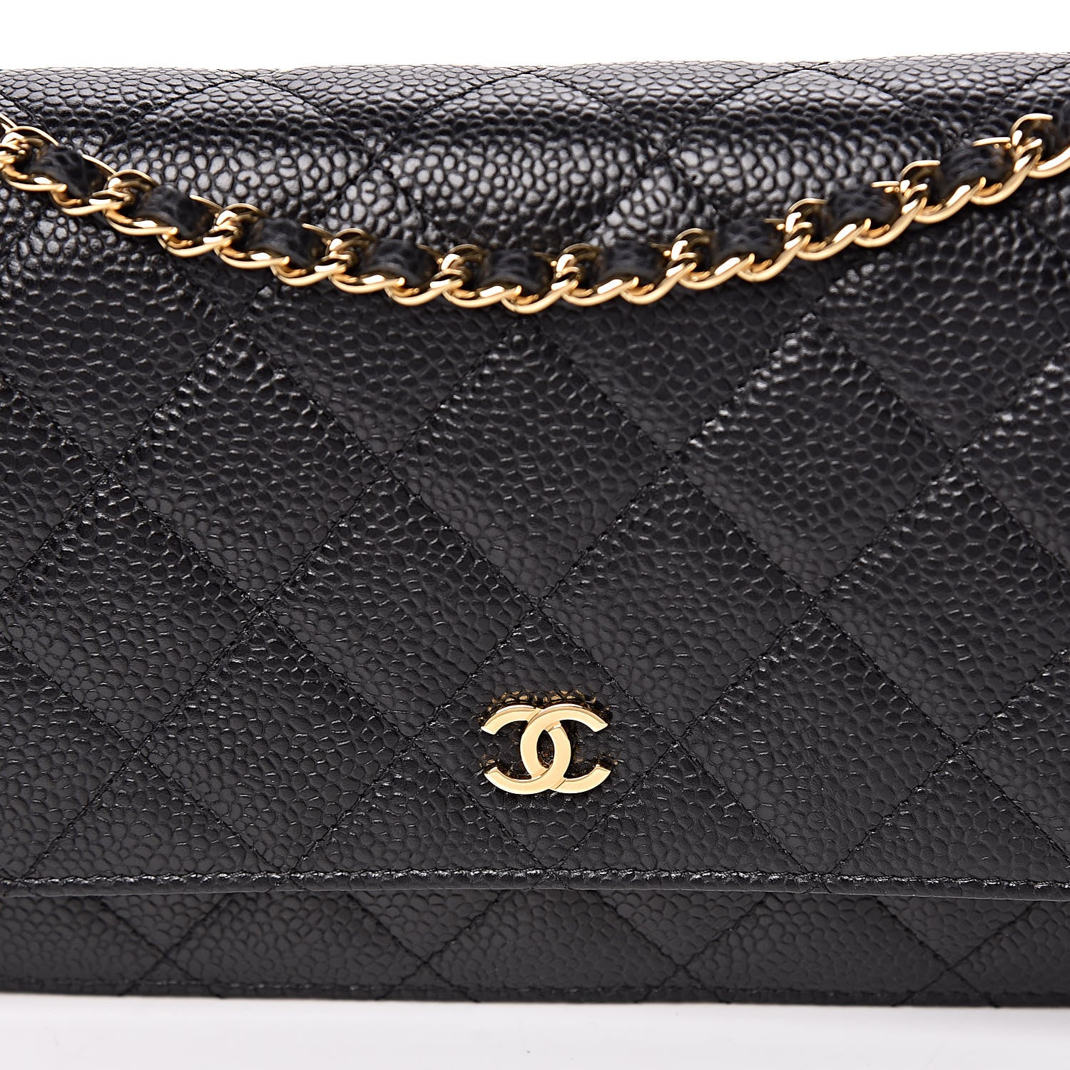 Chanel Caviar Quilted Wallet On Chain WOC Black 11 of 12