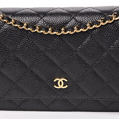 Chanel Caviar Quilted Wallet On Chain WOC Black 11 of 12
