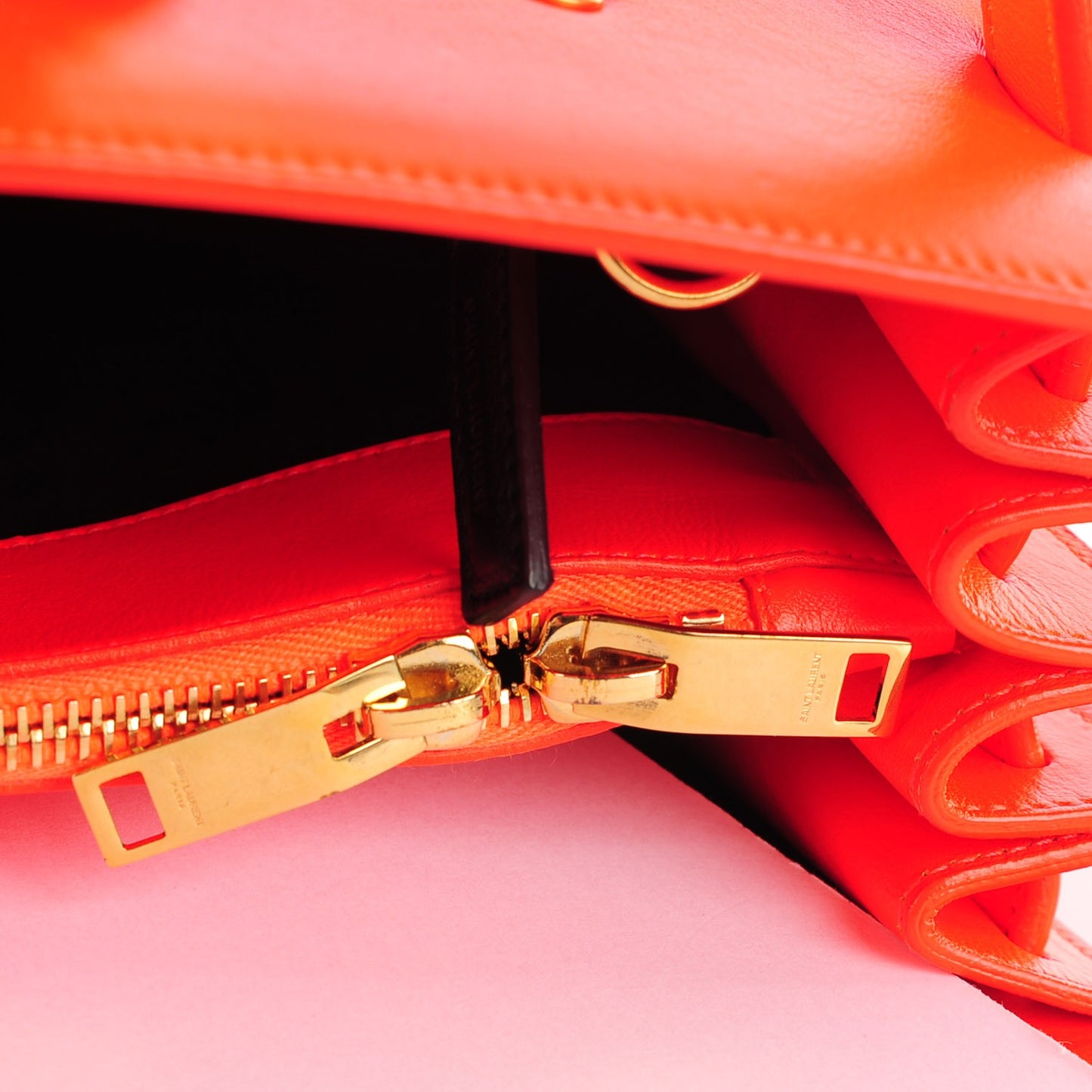 Calfskin Small Sac De Jour Neon Orange