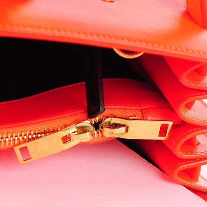Saint Laurent Calfskin Small Sac De Jour Neon Orange 9 of 9