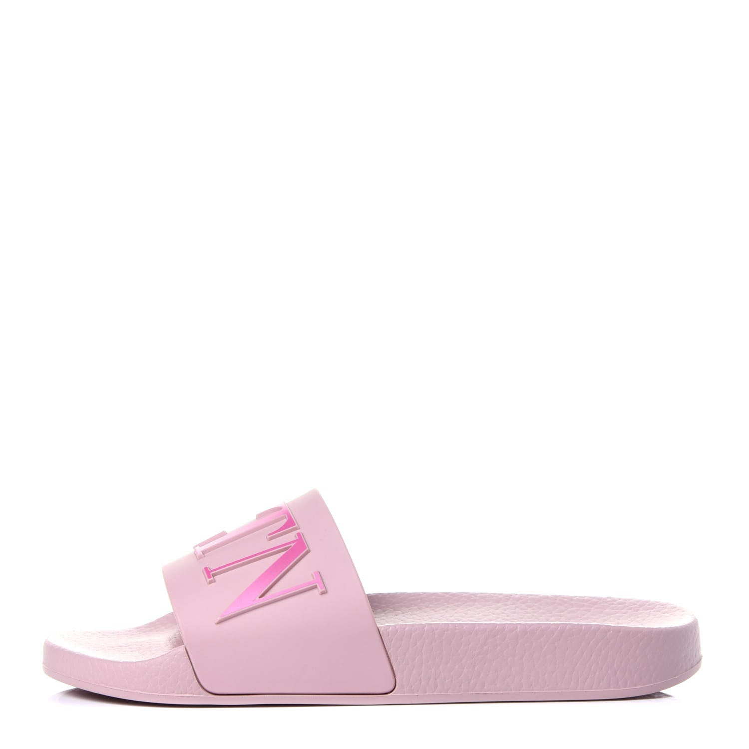 Valentino Garavani Rubber VLTN Pool Slide Sandals 36 Water Rose 1 of 10