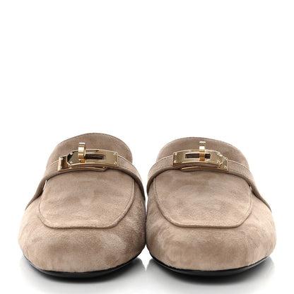 Hermes Suede Goatskin Oz Mules 39 Beige Sable 2 of 9