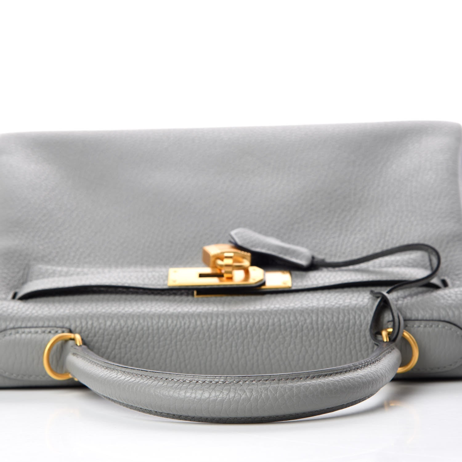 Hermes Taurillon Clemence Horseshoe Kelly Retourne 28 Bleu Glacier Bleu Electrique 8 of 34