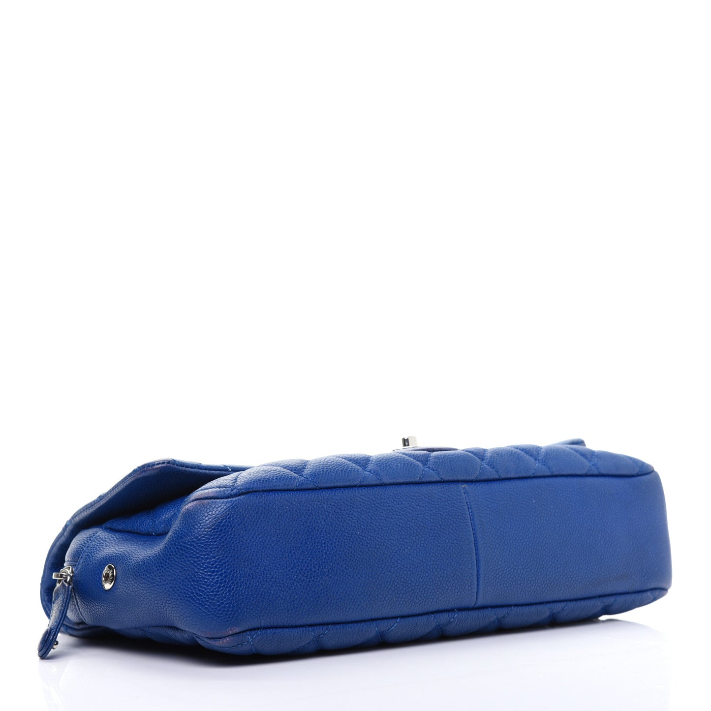 Caviar Quilted Jumbo Easy Flap Blue