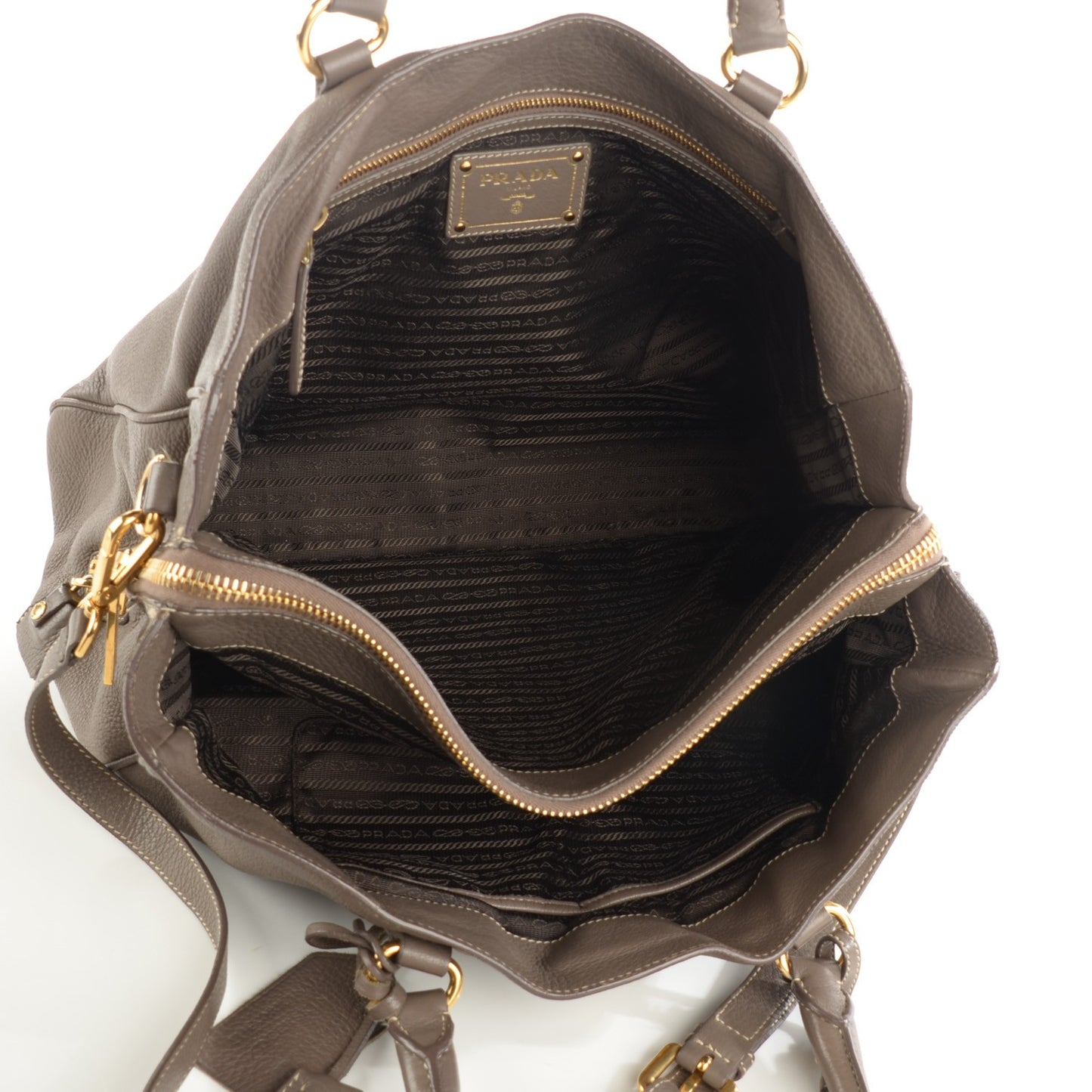 Cervo Deerskin Double Handle Tote Argilla