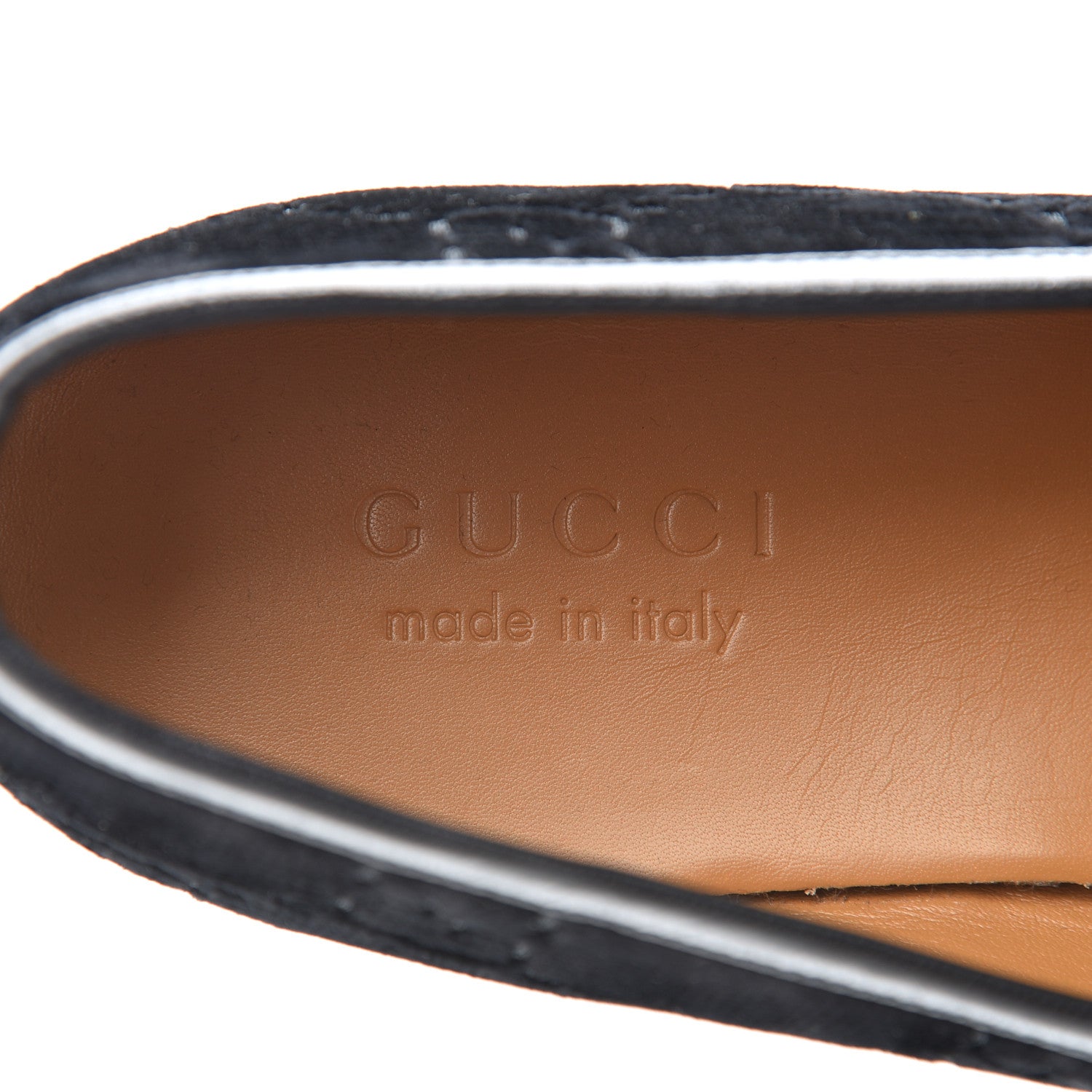 Gucci Velvet GG Monogram Horsebit Mens Jordaan Loafers 8.5 Blue 7 of 14