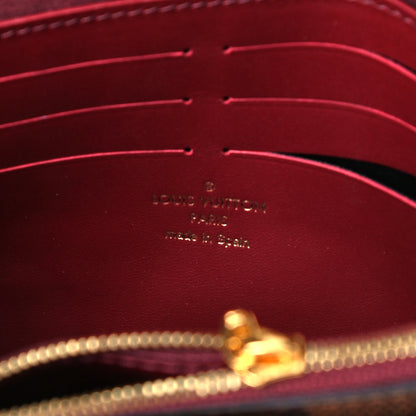 Louis Vuitton Damier Ebene Vavin Chain Wallet Red 7 of 9