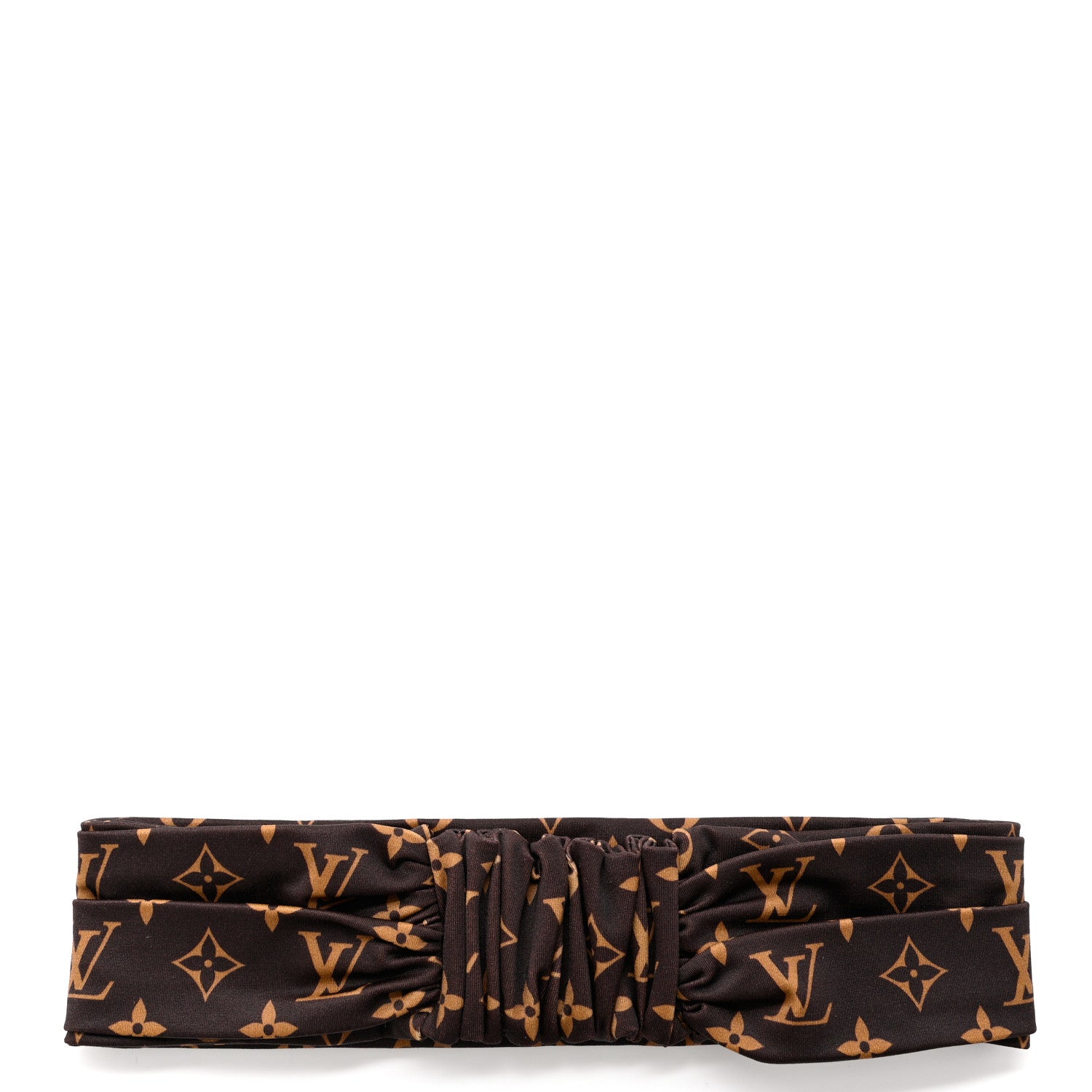 Louis Vuitton Silk Monogram Be Mindful Headband Brown 2 of 4
