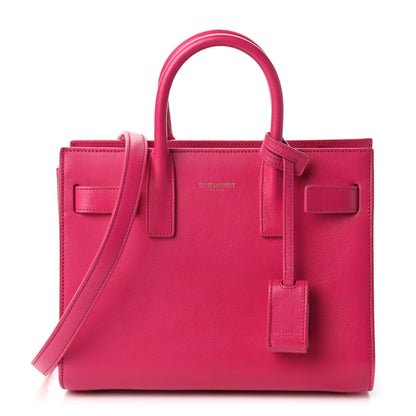Saint Laurent Calfskin Nano Sac De Jour Lipstick Fuchsia 1 of 11