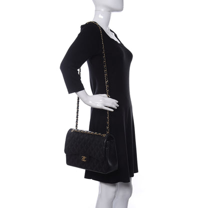 Chanel Lambskin Quilted Jumbo Double Flap Black 2 of 11