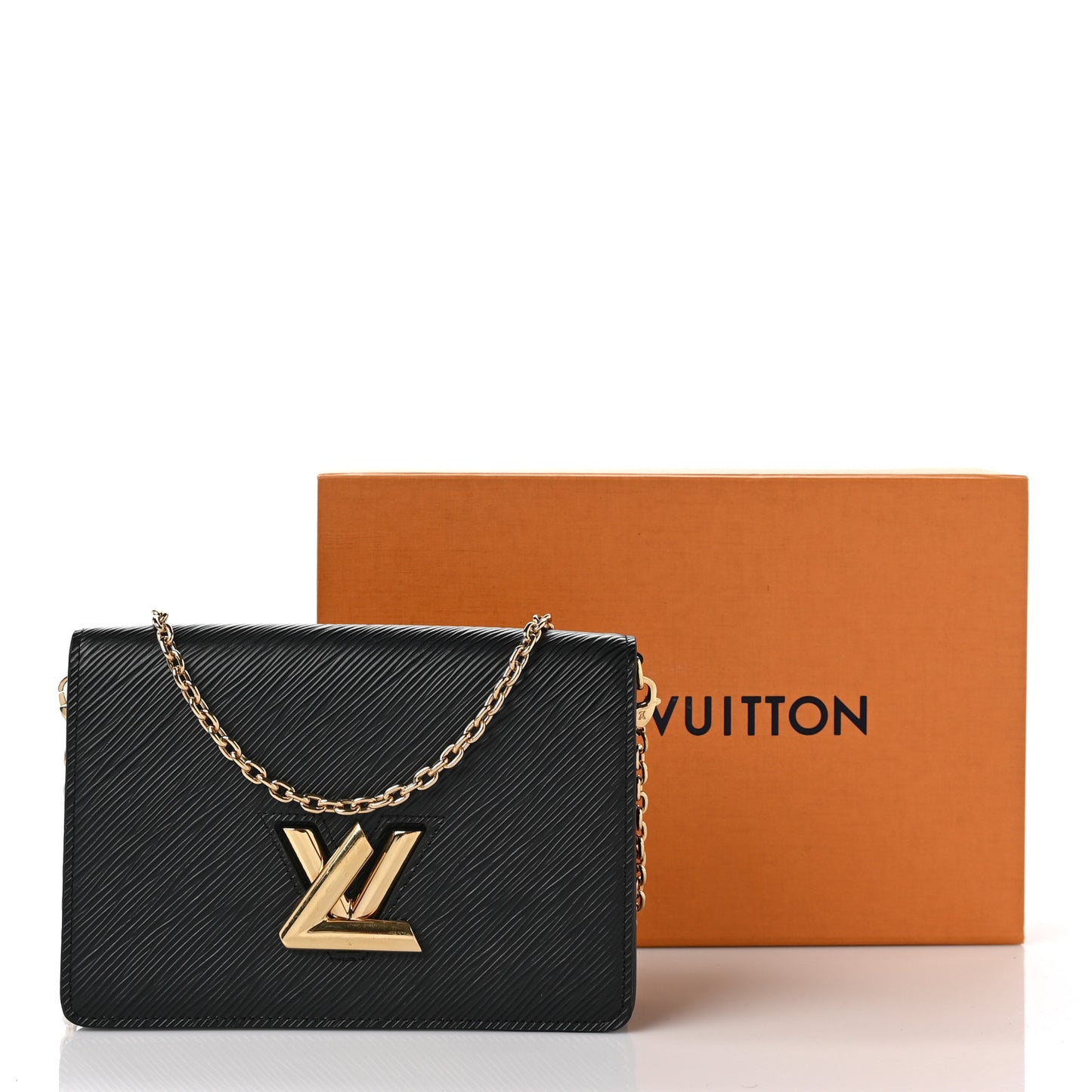 Epi Twist Belt Chain Wallet Black