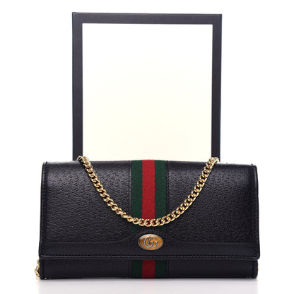 Gucci Calfskin Web Ophidia Wallet On Chain Black 11 of 11