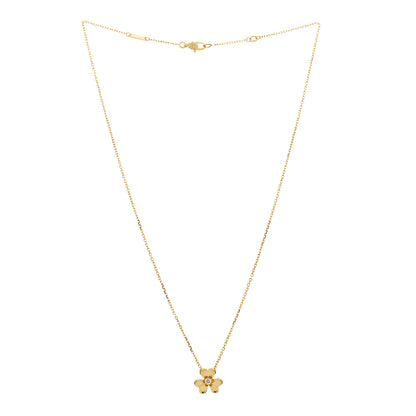 Van Cleef & Arpels 18K Yellow Gold Diamond Mini Frivole Pendant Necklace 3 of 6