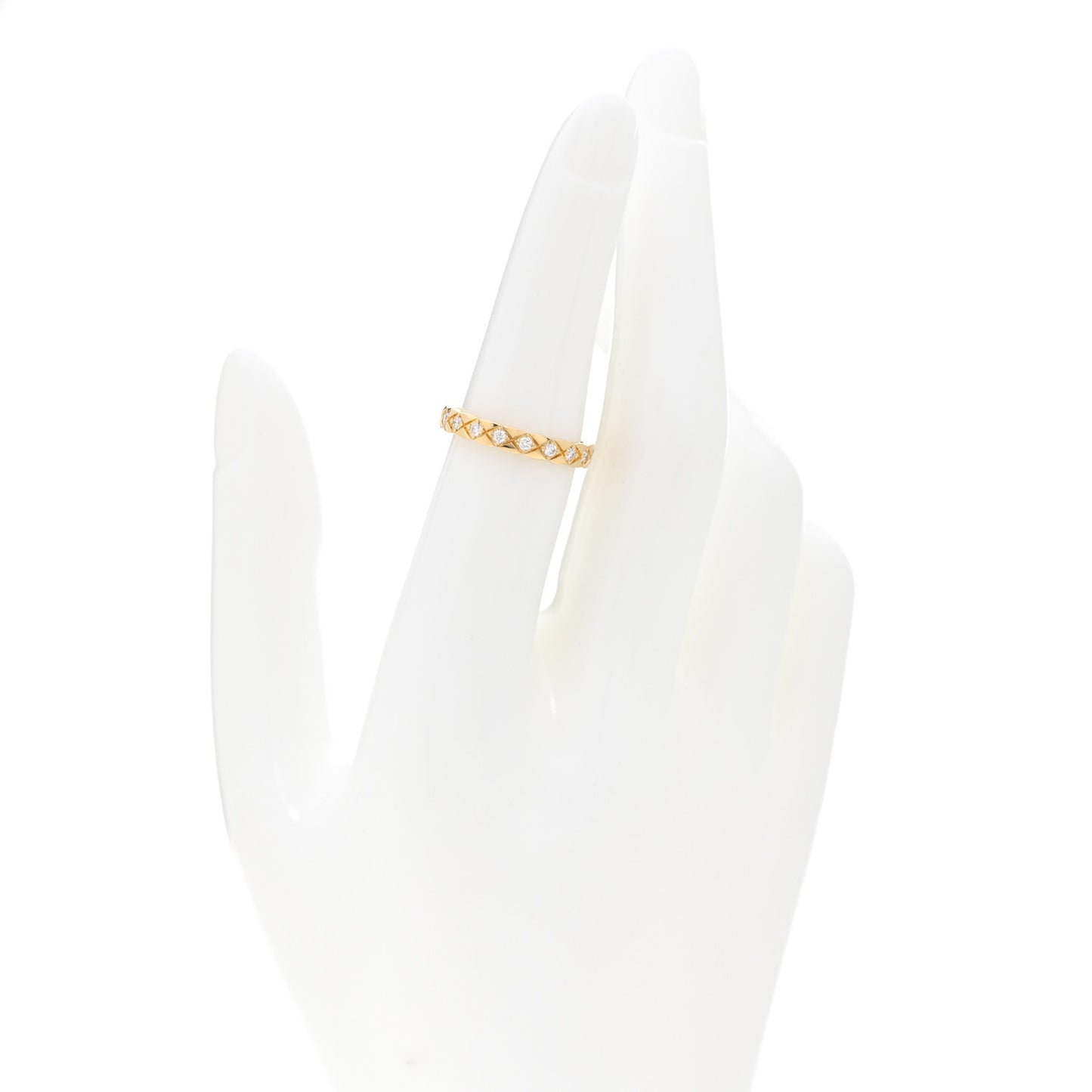 18K Yellow Gold Diamond Mini Coco Crush Ring 52 6