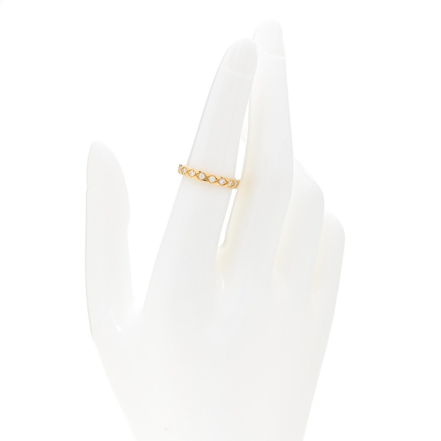 Chanel 18K Yellow Gold Diamond Mini Coco Crush Ring 52 6 2 of 6