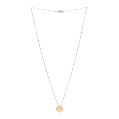 John Hardy Sterling Silver 18K Yellow Gold Classic Chain Small Sugarloaf Hammered Pendant Necklace 2 of 4