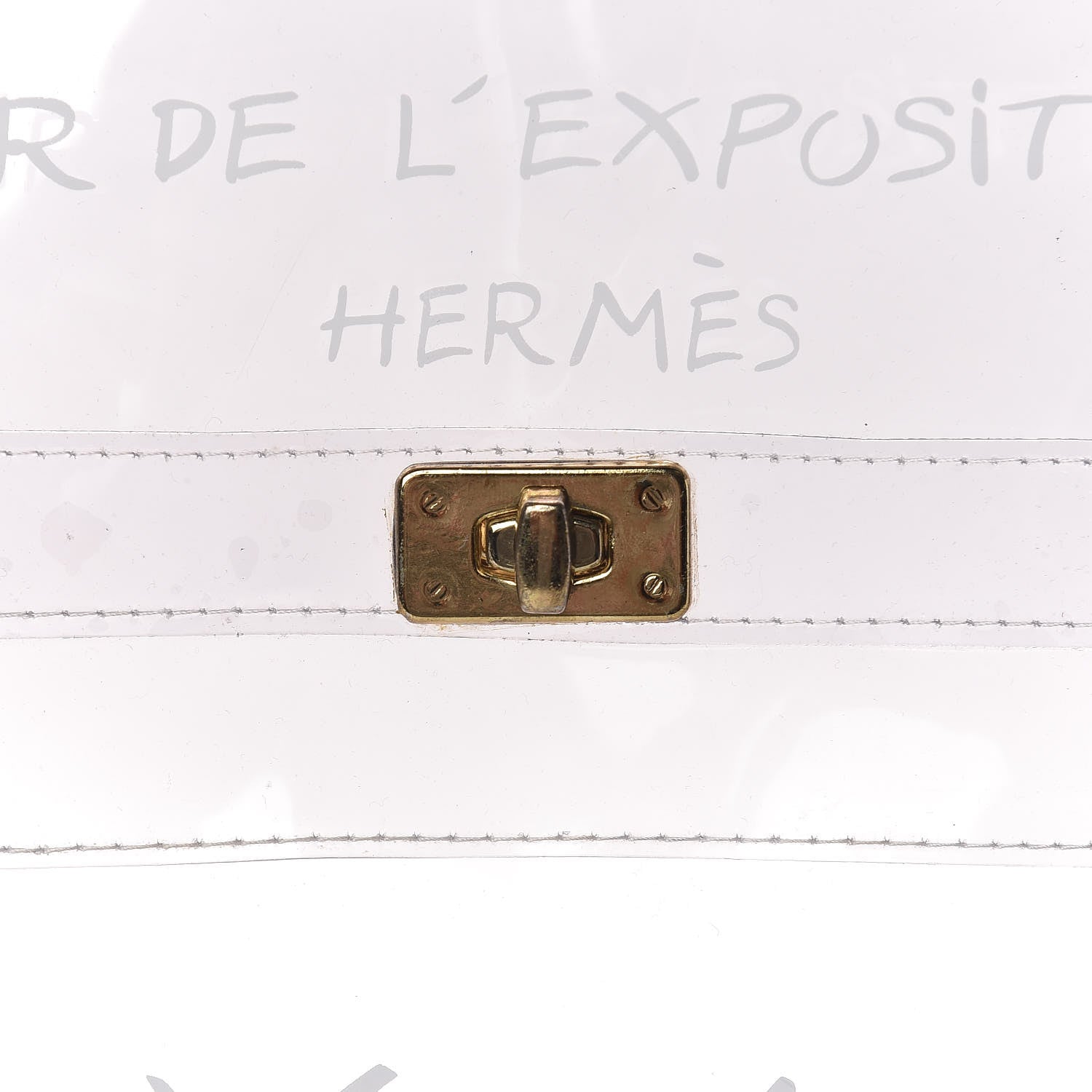 Hermes Vinyl Souvenir De L'Exposition Kelly Transparent 7 of 7