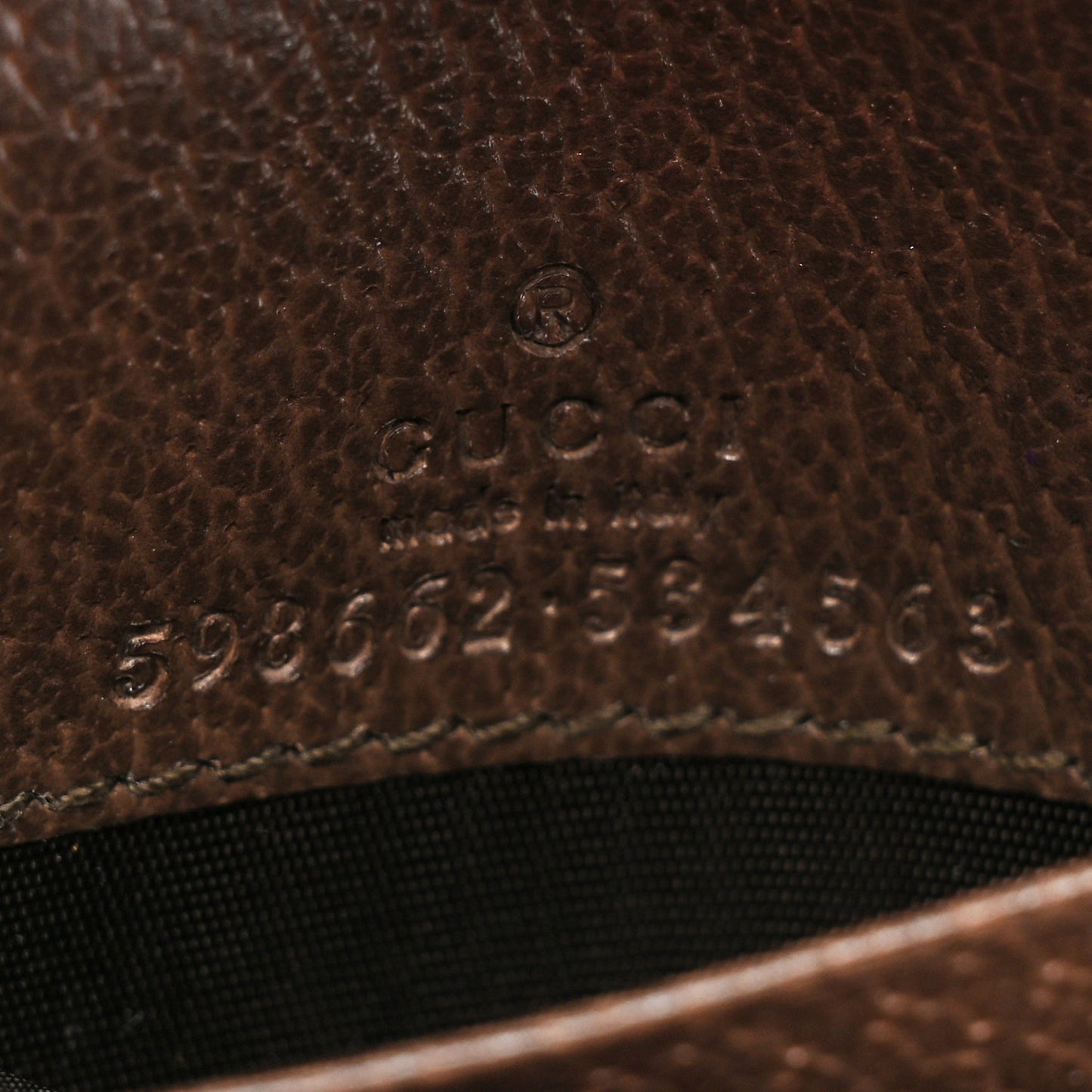 GG Supreme Monogram Textured Calfskin Web Ophidia Card Case Wallet Beige Ebony New Acero
