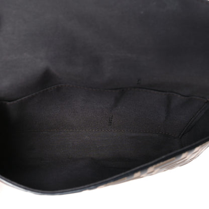 Fendi Vitello Soft F is Fendi Bi-Color FF 1974 Embossed Envelope Wallet On Chain with Pouches Maya Black 6 of 10