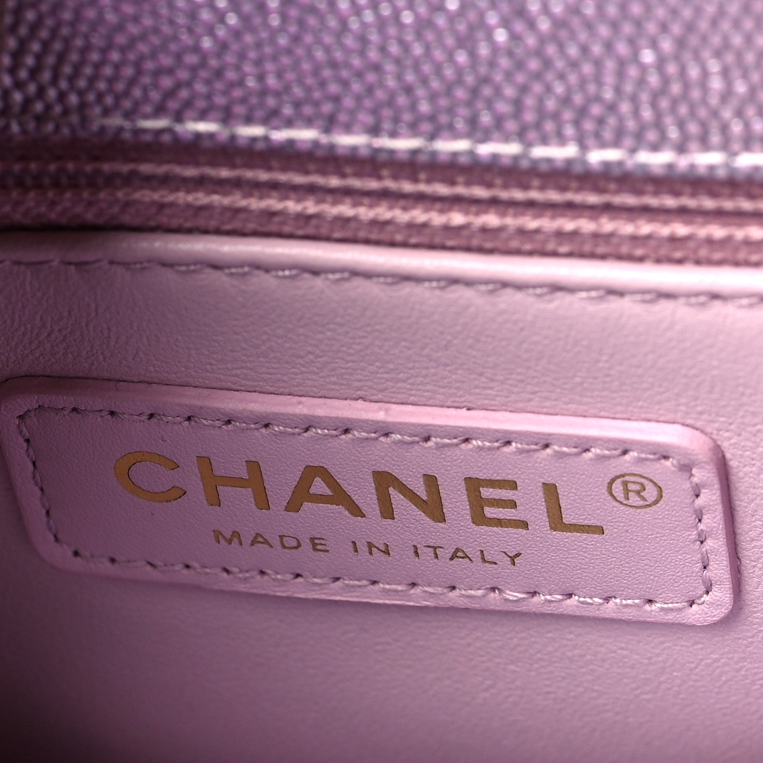 Chanel Iridescent Caviar Quilted Mini Coco Handle Flap Light Pink 6 of 10