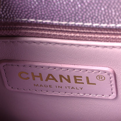 Chanel Iridescent Caviar Quilted Mini Coco Handle Flap Light Pink 6 of 10