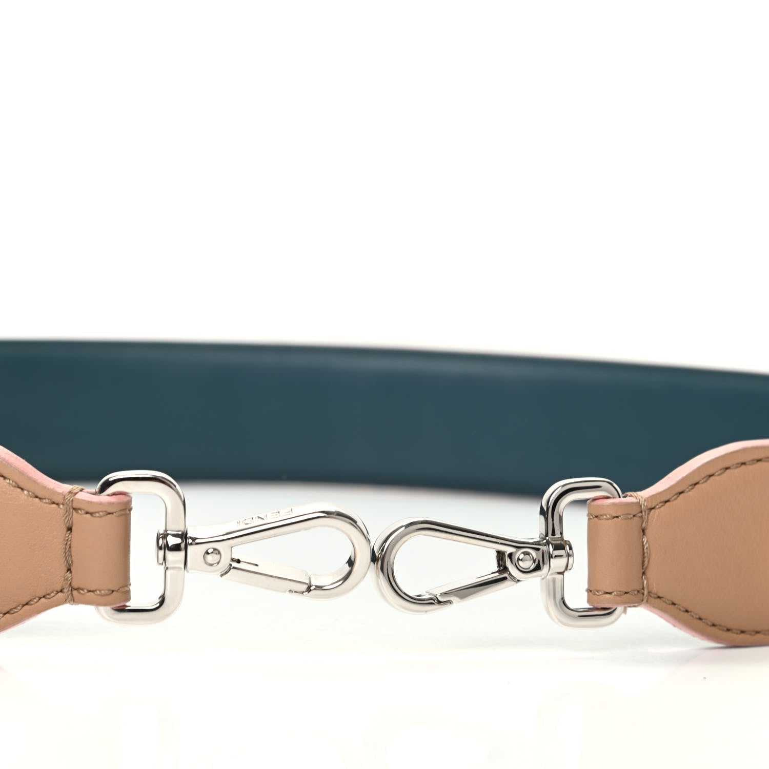 Fendi Vitello Dolce Plexiglass Bi-Color Studded Strap You Cuoio Oceano Multicolor 4 of 4