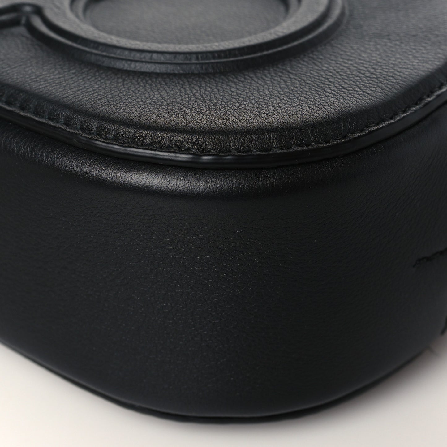 Calfskin Double Gancio Crossbody Bag Black