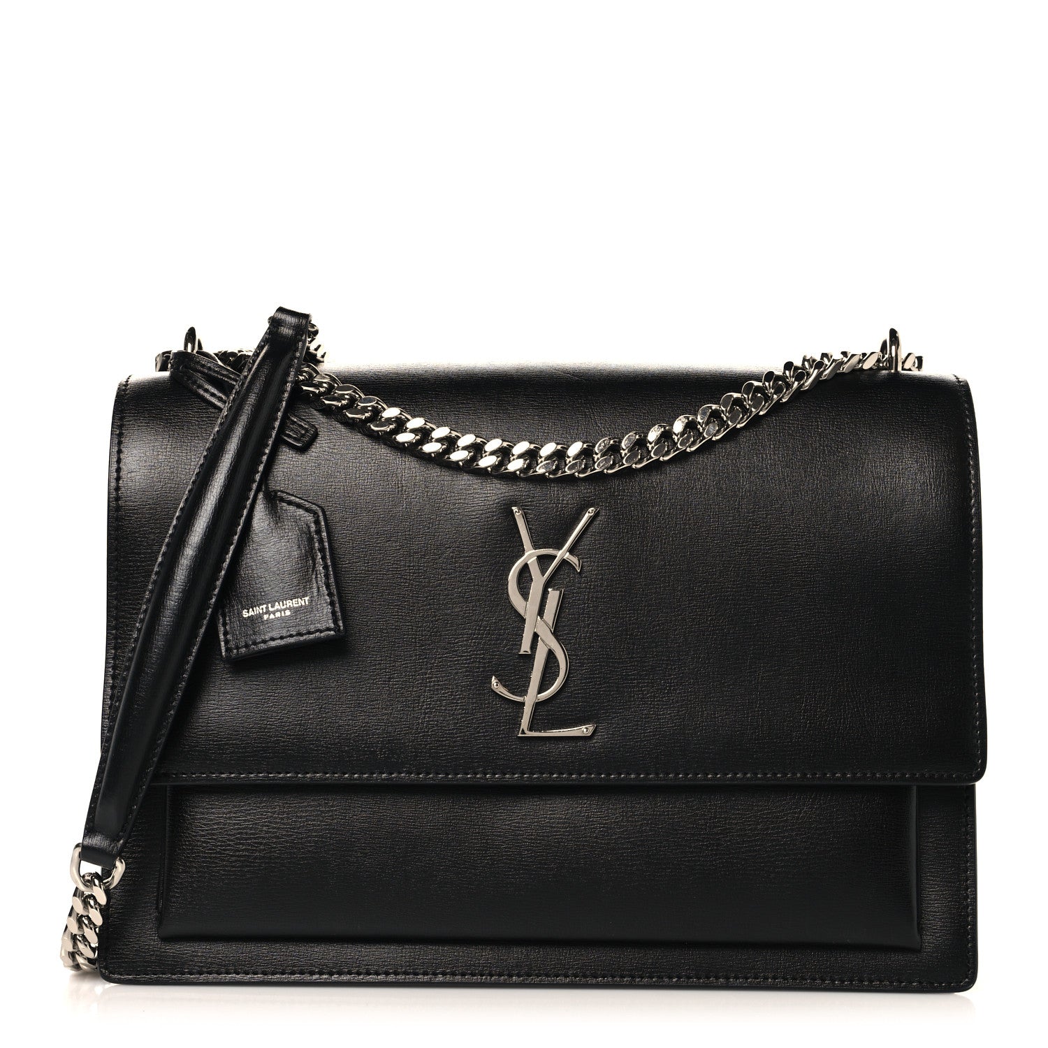 Saint Laurent Calfskin Large Monogram Sunset Black 1 of 10
