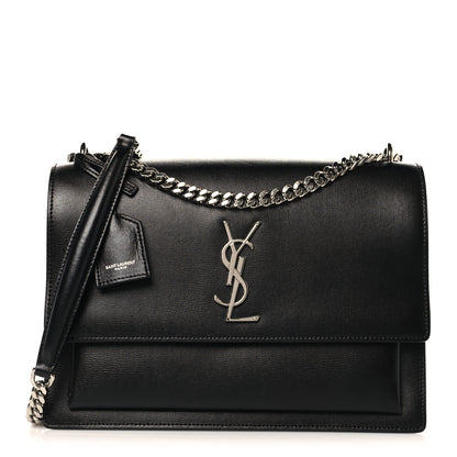 Saint Laurent Calfskin Large Monogram Sunset Black 1 of 10