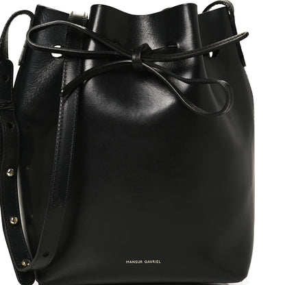 Mansur Gavriel Saffiano Mini Bucket Bag Black 8 of 12